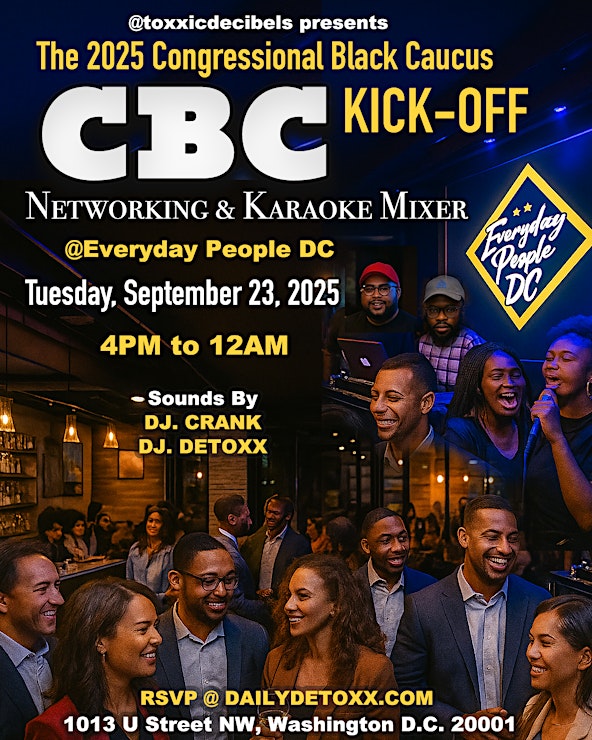 PRWireNOW Events - 2025 Congressional Black Caucus Kick-Off Networking & Karaoke Mixer