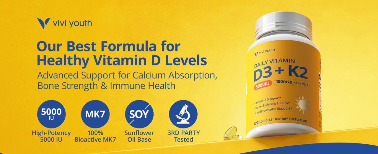 ViVi Youth Launches High-Potency Vitamin D3 K2 Supplement to Support Daily Bone, Muscle, and Immune Wellness